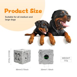 Dog Chew Block Toy - Interactive Slow Feeder Pet Toys for Medium or Large Dog Breeds - Indestructible Paw Cube Dispensing Toy Great for Aggressive Chewer | Natural, Recyclable and Eco-Friendly Rubber