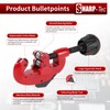 Sharp-tec 3-30mm Pipe Cutter, Adjustable Tube Cutter with Aluminum Alloy