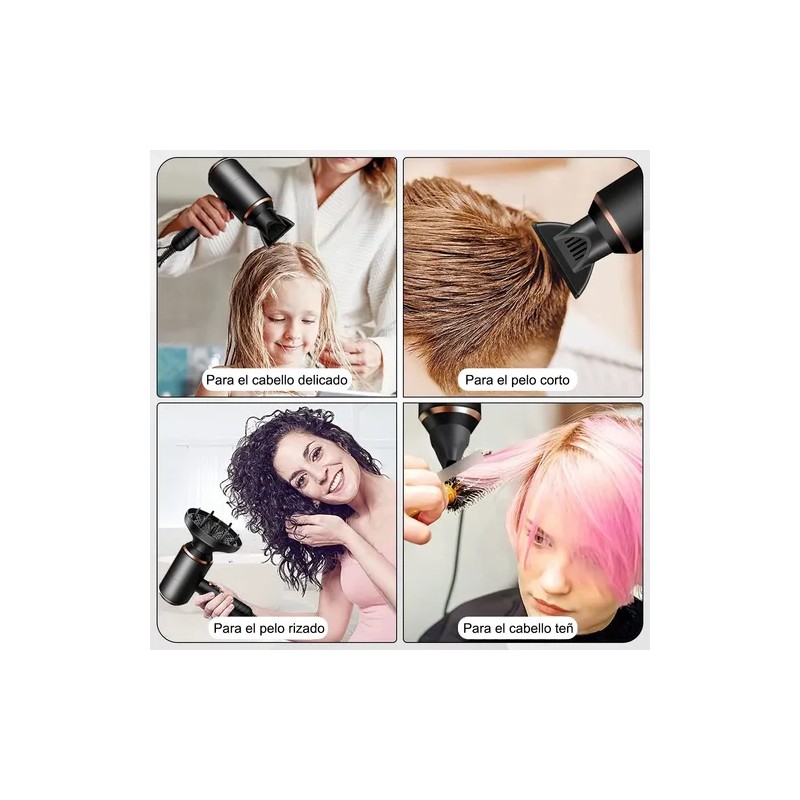 Secadora De Cabello Profesional Portátil De 1800w Y 3 Veloc