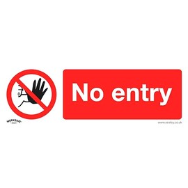 Sealey SS14P1 No Entry - Prohibition Safety Sign - Rigid Plastic