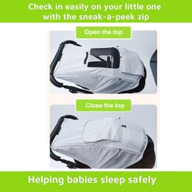 Cysocool Universal Baby Pram Sun Shade Carrycot Buggy Sun Shade Canopy Anti-UV Pram Parasol Sun Cover Blocks 99% of UV Pushchair Awning Blackout Blind Helps Baby Nap | Safety Top Window