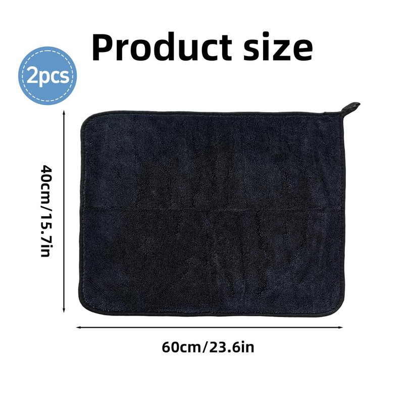 2 Pack Magic Bathroom Drying Cloth 40×60 cm Absorbent Microfibre