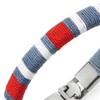 COOLSTEELANDBEYOND Unisex Red Blue White Cotton Braided Bracelet Bangle for