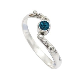 Londoner blauer Topas im Labor gezüchtet Edelstein-für Herren und Damen, alle Größen, 925 Sterling Silber Band Ring, Geschenkartikel, Schmuck TSR1077AT_28 (74 (23.6))