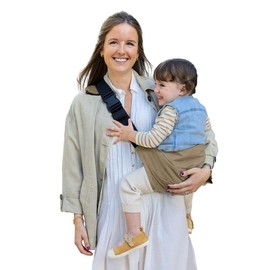 Jané Catch Children's Carrier Side Baby Sling Carrier for Babies from 9 to 48 Months, 100% Cotton, Shoulder Protection, Adjustable, Ergonomic, Non-Slip, Brown
