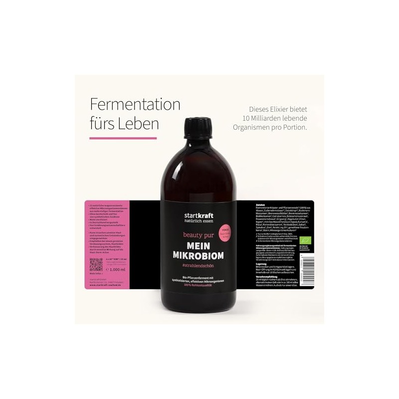 Mikrobiom Beauty Pur 1 Litre, Effective Microorganisms, Plant Ferment, Dietary