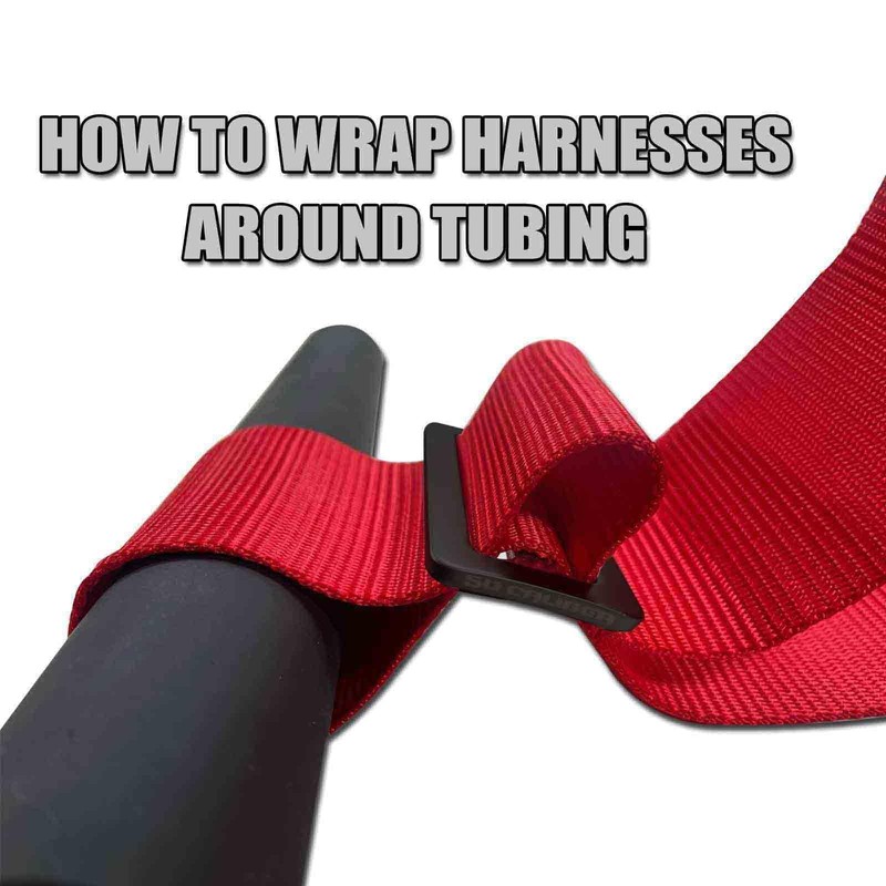 Blue 4 Point Harness for Bucket Seat, Push Button Release,