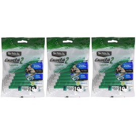 Schick Exacta2 Sensitive Disposable Razor 30p (10 Count x 3Pack)