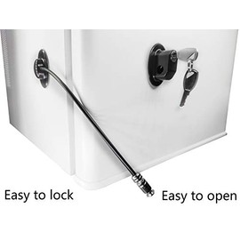 REZIPO - Cerradura para puerta de refrigerador con 2 llaves, cerradura para cajón de archivo, cerradura para puerta de congelador y cerradura para gabinete de seguridad para niños, color negro