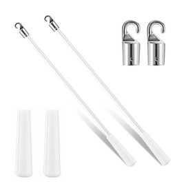 2pcs Blind Wand, Curtain Pull Rods Blind Opener with Window Pole Hook Vertical Blinds Repair Parts with Pole Hook Venetian Blind Parts Blinds Replacement Parts