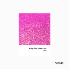 Hemway Bulk Glitter 425g / 15oz MEGA Craft Shaker Glitter for Nails, Resin, Tumblers, Arts, Crafts, Painting, Festival, Cosmetic, Body - Fine (1/64" 0.015" 0.4mm) - Baby Pink Iridescent