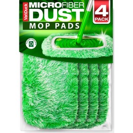 VanDuck Floor Duster Refill Compatible with Swiffer Sweeper Mop (4 Pack) - Microfiber Pet Heavy Duty Dry Cloth Refills - Reusable Mop Pad