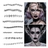 Konsait Halloween Stitches Tattoos, Horror Wound Fake Stitches Tattoo, Doll