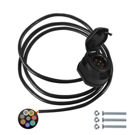 Yinaolan 7 Pin Prewired Plug for Trailer Pole Trailer Socket 7 Core with 2M 7 Core Cable Electrical Adapter for Truck RV