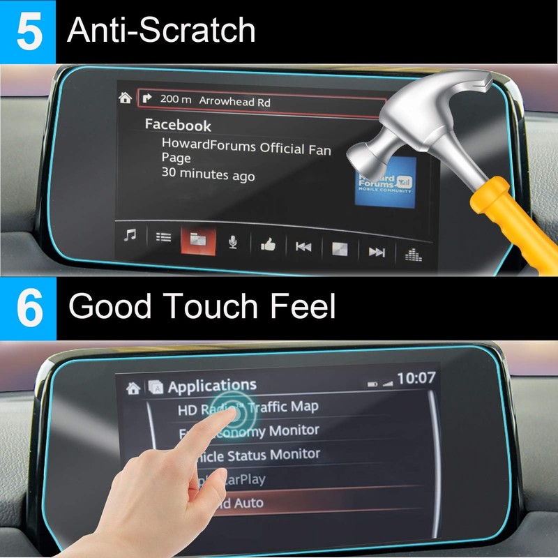TTCR-II for 2017-2019 Mazda CX-5 Navigation Display Screen Protector 7