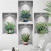 HOTIYOK Wall Sticker, House Plants, Scandinavian Green, Frame, Spring, Summer,
