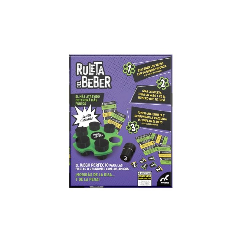 Novelty Corp - Juego De Fiesta Ruleta del Beber