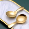 JIHUOO 6 Pieces Small Stainless Steel Salt Spoons Tea Spoons
