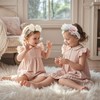 Esumun Baby Girl Hair Bow and Flower Headband with Lace