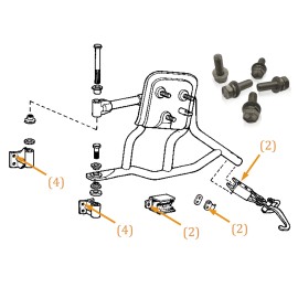 Overland Metric FJ40 Tubular Tire Carrier Stainless 316 Screw Bolt Hardware Kit Land Cruiser