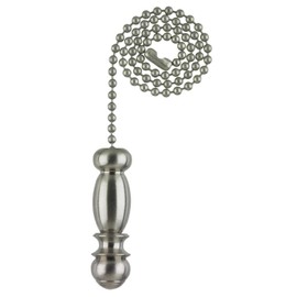 Westinghouse 7710300 Pendant Pull Chain, Brushed Nickel, White