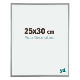 yd. Your Decoration Kent Picture Frame 25 x 30 cm Platinum Aluminium with Acrylic Glass Anti-Reflective 25 x 30 cm Frame