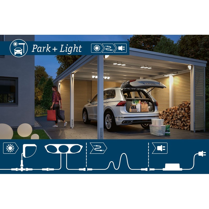 Paulmann 94556 Park + Light Outdoor Light Controller with Motion