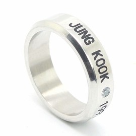 babyhealthy Kpop Album Ring Necklace Jungkook Jimin SUGA JHOPE JIN Titanium Rings Merchandise
