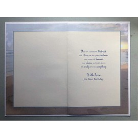 Especially for My Husband Beach Sentiments Happy Birthday Card Lovely Verse