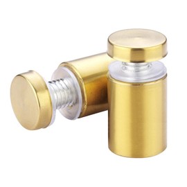 Sign Advertising Nail, Stainless Steel Sign Standoff Screws 16 Pcs, Suitable For Standoff Fixings For Glass Posters, Picture Frames And Mirrors (25mm x 12mm) (Golden)