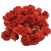 (Mikishin) 50 Pcs Artificial Roses 3cm Bouquet Rose Rose Wedding