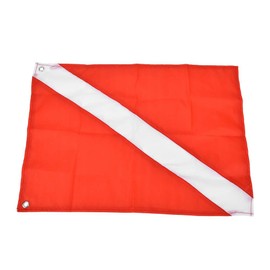 Diving Flag, Red & White Scuba Dive Diving Flag Diving Safety Flag Signal Marker for Diving Snorkeling Underwater Sport(60*70cm)