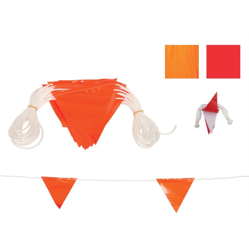 Safety Hivis Bunting - Bunting Red and White 30 metre