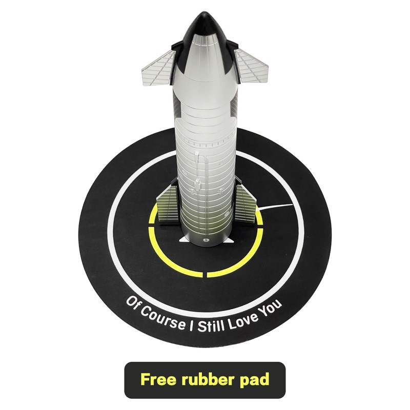 1:144 Scale SpaceX Starship Model 13.43in Height Durable Plastic Material,