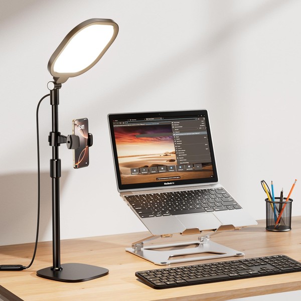 LitONES Led Desk Lamp for Home Office, 3000K-6500K Desk Ring