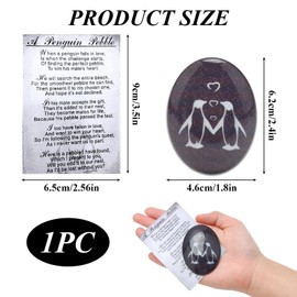 Romantic Penguin Gifts for Her Penguin Pebble Anniversary Wedding for Him Cute Funny Peng-uin Rock Gift for Mother's Day Valentine’s Day Birthdays and Special Occasions