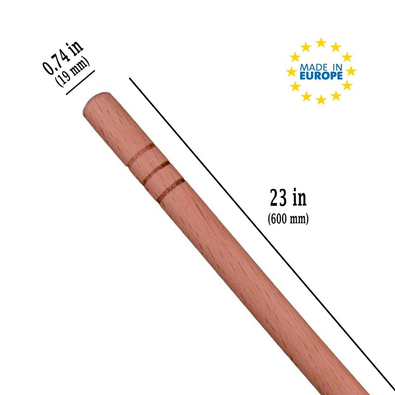 Rolling Pins for Baking Pizza and Dough, Hardwood Sturdy Handle