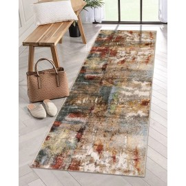Lahome Modern Abstract Washable Kitchen Runner, 2x7 Soft Bedroom Runners Non ...