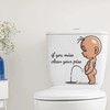 Cartoon Villain Toilet Stickers, Clean Your Piss Funny Decals, Waterproof
