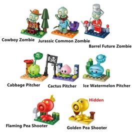 JHESAO Plants and Zombies Toys Zombies Assembly PVZ Action Figures PVZ Assemblable Toys Set 1 2 Series Great Gifts for Kids and Fans,Birthday and Christmas Party New