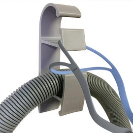 CPAP Hose Holder with Anti-Unhook Feature, CPAP Hose Holder for Bed Avoid Tangle and Prevent Blockage，CPAP Hose Hanger for Tube Bedside & Sleep，CPAP Accessories Supplies No Punching Require(Grey)