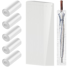 500 Pcs Clear Disposable Wet Umbrella Bags Umbrella Rain Bags Heavy Duty Umbrella Sleeve Big Covers for Wet Umbrellas Keep Church Lobby Floors Dry