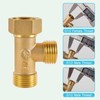XNTONG 1/2" Brass Tee, Brass 3-Way Shower Diverter Valve, 1/2"