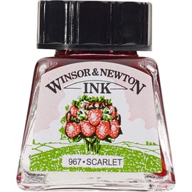 Winsor & Newton Drawing Ink Tinta de Dibujo de Secado Rápido, Rojo (Scarlet), 14 ml
