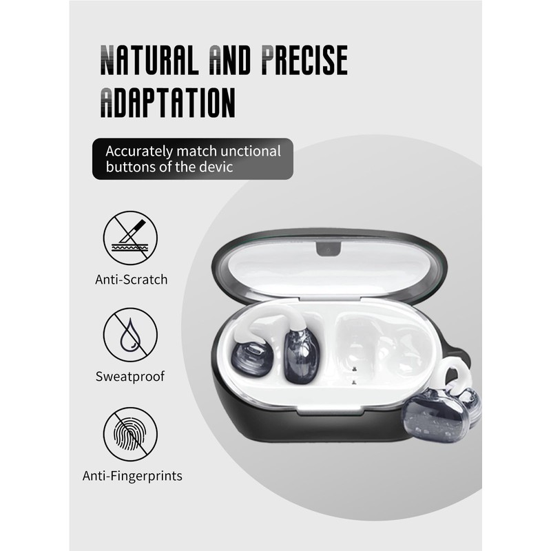 Case for JBL SoundGear Clips Open-Ear Headphones, FJIASTB Soft Silicone