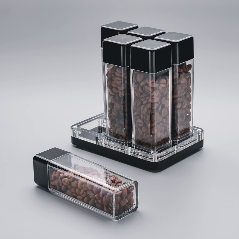 Normcore 6 Tubes Coffee Bean Cellars with Stand & Hopper