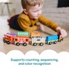 Melissa & Doug Wooden Train Cars, 8-Piece Magnetic Train Set