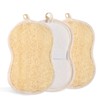 YEMTAL Natural Loofah Bath Sponges with Cotton Rope Exfoliating Body