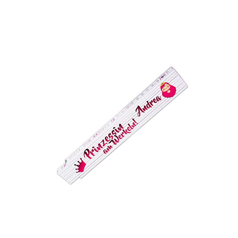 Ruler with Name Andrea and Beautiful Motif - Princess at