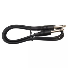 YOVUS 3 ft 1/4 mono guitar to effect pedal pro audio PA DJ patch cable BLACK 1 m meter